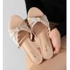 imageAnkis Black Nude White Heels for Women Strappy Kitten Low Heels Open Toe Fashion Party Dress Heeled SandalsNude Suede