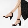 imageAnkis Heels for Women Open Toe Ankle Strap Chunky Heel Sandals 275 InchBlack Nubuck