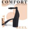 imageAnkis Heels for Women Open Toe Ankle Strap Chunky Heel Sandals 275 InchBlack Suede