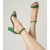 imageAnkis Heels for Women Open Toe Ankle Strap Chunky Heel Sandals 275 InchGreen