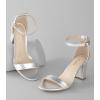 imageAnkis Heels for Women Open Toe Ankle Strap Chunky Heel Sandals 275 InchStarlight Silver