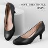 imageAnkis Black Pumps for Women Comfortable Low Heel Women Pumps Closed Round Toe Dress Shoes for Work Office Wedding Party Prom 25 Inch