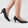imageAnkis Black Pumps for Women Comfortable Low Heel Women Pumps Closed Round Toe Dress Shoes for Work Office Wedding Party Prom 25 Inch