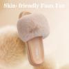 imageAnkis Camel Fur SlidesCute Chic Versatile Pretty Soft Platform Slides Open Toe Nonslip Womens House Fluffy Slippers Fuzzy Slippers for Women Indoor Outdoor All Seasons