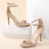 imageAnkis High Heels for Women 4 Inches Black Nude Gold Stiletto Heels Open Toe Ankle Strap Heeled Sandals for Dressy Wedding PartyNude Nubuck