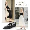 imageAnkis Mesh Ballet Flats for Women Black Mesh Flats Buckle Strap Mary Jane Ballerina Flats Womens Fishnet Flat Sandals Shoes for Dressy SummerBlack