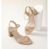 imageAnkis Nude Black Heels 25 Block Chunky White Clear Silver Heel Dressy Open Toe Heels For Women Ankle Strap Low Short Thick Strappy Dress Comfortable Sandal Casual Party Wedding Event Summer ShoesNude Nubuck