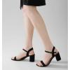 imageAnkis Nude Black Heels 25 Block Chunky White Clear Silver Heel Dressy Open Toe Heels For Women Ankle Strap Low Short Thick Strappy Dress Comfortable Sandal Casual Party Wedding Event Summer ShoesBlack Suede
