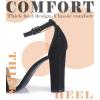 imageAnkis Nude Black White Heels for Women Open Toe Ankle Strap High Heel Sandals Party Wedding Strappy Buckle Sandals Standard Size 4 Inches Tall High Heel DesignBlack Suede