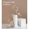 imageAnkis Nude Gold Black Heels Strappy Heels for Women 3 Inch Stiletto Open Toe Sandals for Wedding Evening Party HomecomingNude Nubuck
