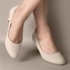 imageAnkis Nude Pumps for Women Comfortable Low Heel Women Pumps Closed Round Toe Dress Shoes for Work Office Wedding Party Prom 25 Inch