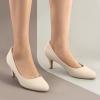 imageAnkis Nude Pumps for Women Comfortable Low Heel Women Pumps Closed Round Toe Dress Shoes for Work Office Wedding Party Prom 25 Inch