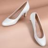 imageAnkis White Pumps for Women Comfortable Low Heel Women Pumps Closed Round Toe Dress Shoes for Work Office Wedding Party Prom 25 Inch