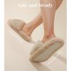 imageAnkis Women Camel Fuzzy Fluffy Slippers Soft Cozy Plush Memory Foam Slipper Open Toe Bedroom Comfy Platform Slippers for Womens