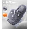 imageAnkis Women Grey Fuzzy Fluffy Slippers Soft Cozy Plush Memory Foam Slipper Open Toe Bedroom Comfy Platform Slippers for Womens