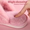 imageAnkis Womens Fuzzy Cozy Soft Slippers  2 Pairs Cross Band Open Toe Nonslip IndoorOutdoor SlippersPink