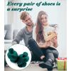 imageAnkis Womens Fuzzy Memory Foam Slippers Cross Band Cozy Plush Home Slippers Fluffy Furry Open Toe House Shoes Indoor Outdoor Slide SlipperDark Green