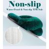 imageAnkis Womens Fuzzy Memory Foam Slippers Cross Band Cozy Plush Home Slippers Fluffy Furry Open Toe House Shoes Indoor Outdoor Slide SlipperDark Green