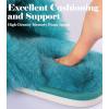 imageAnkis Womens Fuzzy Memory Foam Slippers Cross Band Cozy Plush Home Slippers Fluffy Furry Open Toe House Shoes Indoor Outdoor Slide SlipperGreen