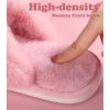 imageAnkis Womens Fuzzy Memory Foam Slippers Cross Band Cozy Plush Home Slippers Fluffy Furry Open Toe House Shoes Indoor Outdoor Slide SlipperPink