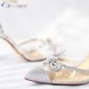 imageAnkis Womens Rhinestone Bow Heels Closed Toe Pumps Strappy Heels for WomenClear Silver