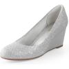 imageAnkis Closed Toe Wedges for Women Black Nude Gold Silver Wedges Heels for Women Comfortable Medium Heel Wedges Work Pumps Shoes for Dressy Spring Fall  25InchSilver Glitter