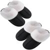 imageAnkis Fuzzy Slippers for Women  2 Pack Memory Foam Fluffy Fur Soft Comfy House Slippers Warm Flats Bedroom Shoes on AntiSkid Sole Indoor Outdoor Winter Black Valentines Day Gift