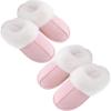 imageAnkis Fuzzy Slippers for Women  2 Pack Memory Foam Fluffy Fur Soft Comfy House Slippers Warm Flats Bedroom Shoes on AntiSkid Sole Indoor Outdoor Winter Light Pink Valentines Day Gift