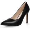 imageAnkis High Heel Womens Pumps Black Sliver White Blue Heels Closed Toe Pointed Toe 4in Stiletto Heel for Women Comfy Memory Foam Pump Shoe Party Wedding Work Classic Dressy Casual with Gel InsolesBlack Pu