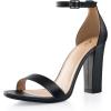 imageAnkis Nude Black White Heels for Women Open Toe Ankle Strap High Heel Sandals Party Wedding Strappy Buckle Sandals Standard Size 4 Inches Tall High Heel DesignBlack Pu
