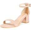 imageAnkis Nude Silver Black Heels Womens Open Toe Ankle Strap Block Chunky Low Heeled Sandal Comfortable Office Wedding Dress Pump Shoes Standard Size 225 Inches Heel Design