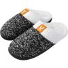 imageAnkis Womens Mens Slippers Memory Foam Comfort WoolLike Plush Fleece Lined House Shoes for Indoor ampamp Outdoor with Arch SupportBlack
