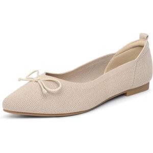 imageAnkis Ballet Flats Shoes for Women Dressy Comfortable Pointed Toe Casual Work Flats for Women FoldableBeige