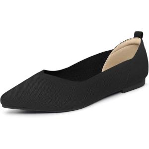 imageAnkis Ballet Flats Shoes for Women Dressy Comfortable Pointed Toe Casual Work Flats for Women FoldableBlack