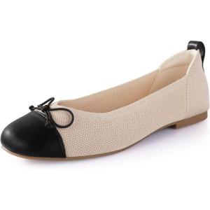 imageAnkis Ballet Flats Shoes for Women Round Toe Casual Comfortable Flats for Women Dressy and Daily WorkBeige