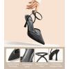 imageAnkis Slingback Heels for Women Closed Toe Womens Pumps Kitten Heel Wedding Party Casual Dress ShoesBlack Mesh