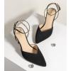 imageAnkis Slingback Heels for Women Closed Toe Womens Pumps Kitten Heel Wedding Party Casual Dress ShoesBlack Nubuck
