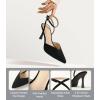 imageAnkis Slingback Heels for Women Closed Toe Womens Pumps Kitten Heel Wedding Party Casual Dress ShoesBlack Nubuck