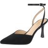 imageAnkis Slingback Heels for Women Closed Toe Womens Pumps Kitten Heel Wedding Party Casual Dress ShoesBlack Nubuck
