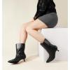 imageKitten Heel Ankle Boots for Women  Black Brown Kitten Heels Wide Calf Ankle Booties Womens Winter Fall Boots for Women 2025 Dress Shoe Pointed Toe Memory Foam Mid Calf Leather Low Heel Slip Pull on ComfortableMulti