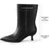 imageKitten Heel Ankle Boots for Women  Black Brown Kitten Heels Wide Calf Ankle Booties Womens Winter Fall Boots for Women 2025 Dress Shoe Pointed Toe Memory Foam Mid Calf Leather Low Heel Slip Pull on ComfortableMulti