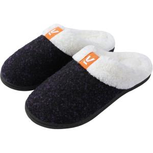 imageAnkis Womens Mens Slippers Memory Foam Comfort WoolLike Plush Fleece Lined House Shoes for Indoor ampamp Outdoor with Arch Support