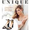 imageAnkis White Heels Wedding Shoes for Bride Women Chunky Heels Pearl High Heels Heeled Sandals 4 InchBlack Suede
