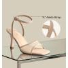 imageAnkis Black Nude Heels Strappy Open Toe Heel for Women High Heels Mesh Stiletto Heeled Sandals Wedding Party Dress Shoes 3INNude