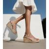 imageAnkis Espadrilles Wedges Sandals for Women Wedge Platform Sandals Heels Peep Open Toe Comfortable Ankle Strap Buckle Summer Wedge HeelsNude Nubuck