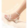 imageAnkis Strappy Heels for Women Square Nude White Black Open Toe Chunky Block Heels Ankle Strap Buckle Sandals for Women Comfortable Wedding Party Dress Shoes 2026White