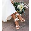 imageAnkis Wedge Sandals for Women Open Toe Espadrilles Dressy Platform Sandals Lace Up Ankle Strap Wedges SandalsWhite Pu