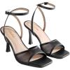 imageAnkis Black Nude Heels Strappy Open Toe Heel for Women High Heels Mesh Stiletto Heeled Sandals Wedding Party Dress Shoes 3INBlack