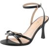 imageAnkis Black White Heels Bow Heel 3IN Strappy Kitten Heels for Women Ankle Strap Open Toe Wedding Bridal Dress Shoes SandalsBlack