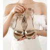 imageAnkis Black Nude White Gold Women Sandals Comfortable Walking Strappy Open Toe Sandals for Women Dressy Summer 1 Inch Low Block Heel Flat Adjustable Ankle Strap ShoesGold Pu